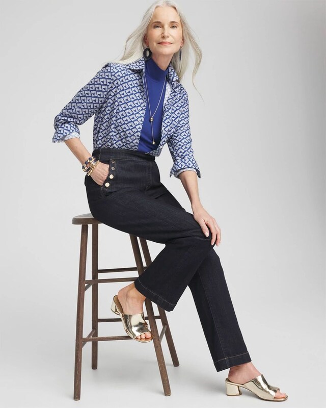 No Iron Diamond Print Shirt - image 2